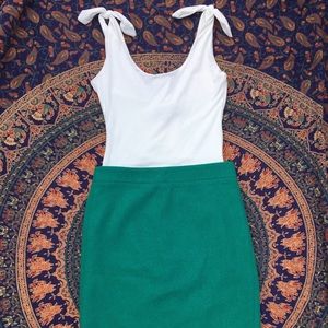 J. Crew Wool Pencil Skirt Size 0 in Jungle Green